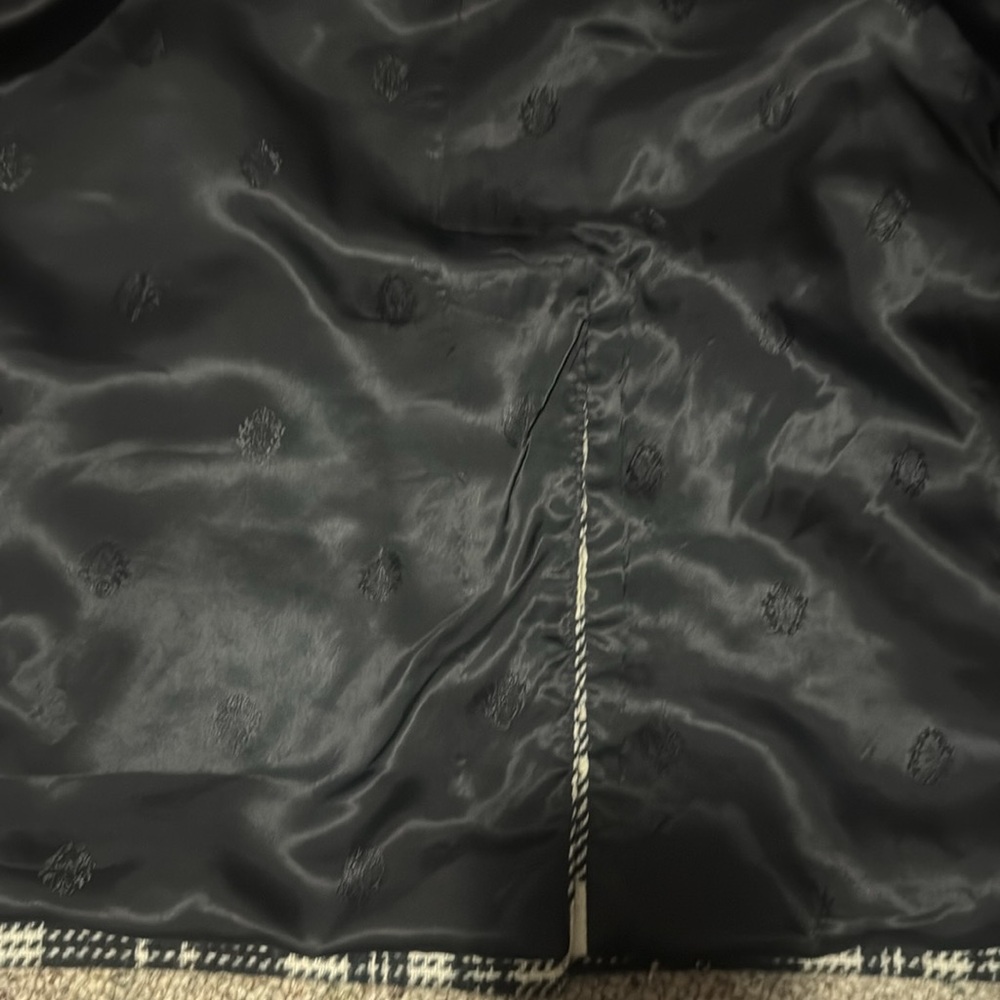 Plaid Blazer With Monogram Patch - image 3